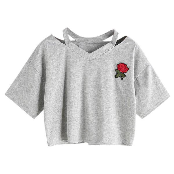 Womens - Authentic EmpoLife Rose Crop Tee